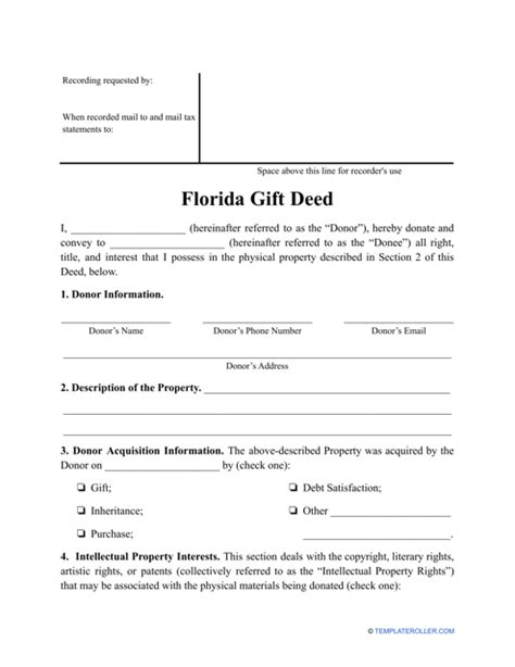 Can you gift property in Florida?