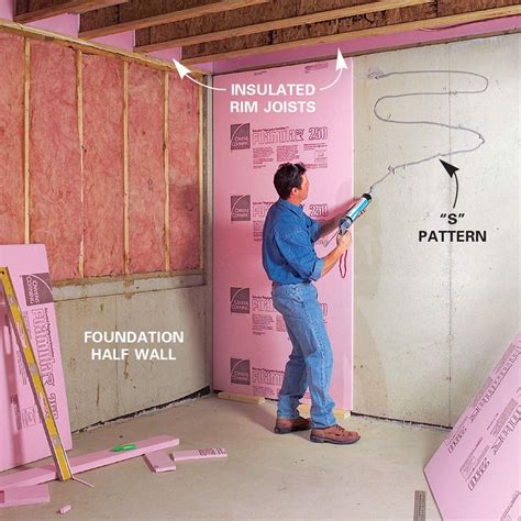 Can you glue insulation to wall?