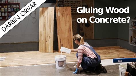 Can you glue wood to concrete?