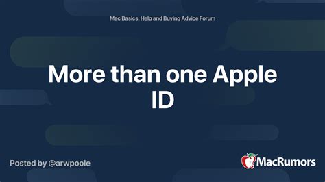 Can you have more than one Apple ID?