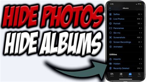 Can you hide an Album of photos?