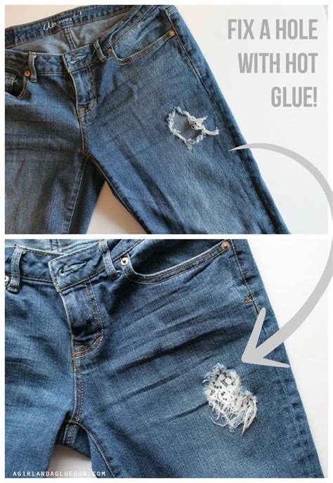 Can you hot glue jeans?