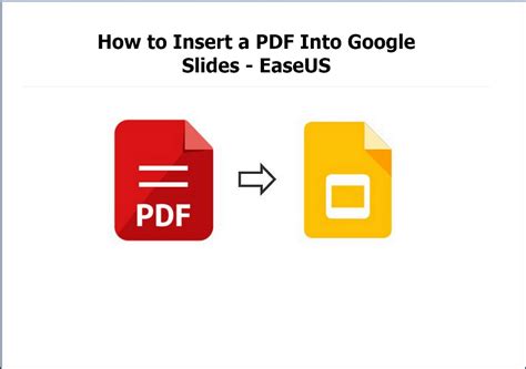 Can you insert a PDF into a Google slide?