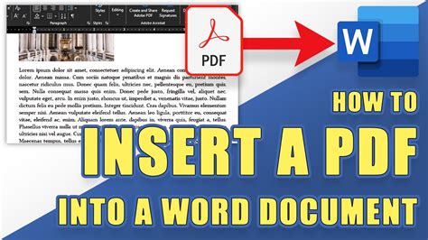 Can you insert a PDF into a Word document?