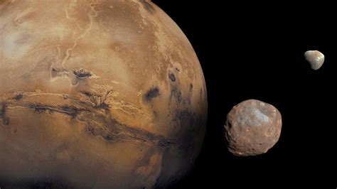 Can you land on Mars moons?