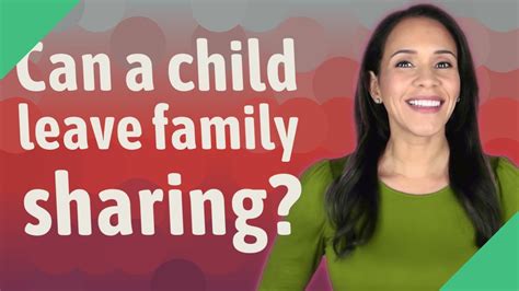 Can you leave Family Sharing as a child?