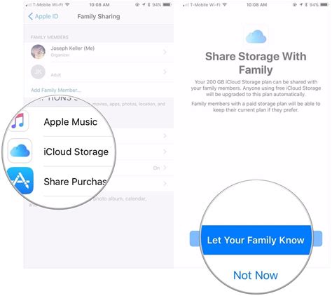 Can you limit iCloud storage by family member?