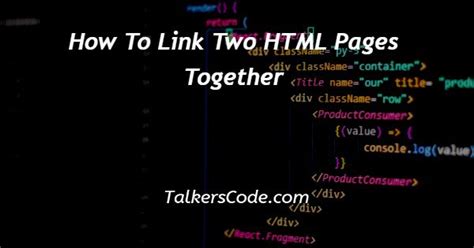 Can you link 2 HTML pages together?