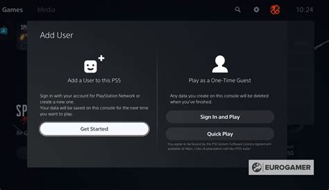 Can you log into another PS5 account?
