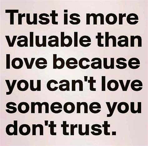 Can you love someone but not trust them?