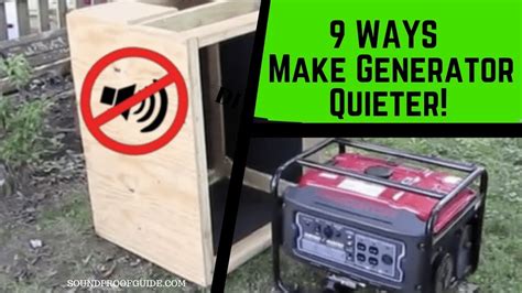 Can you make a generator less noisy?