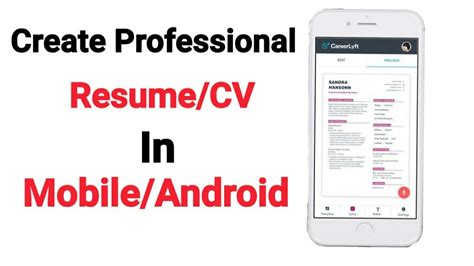 Can you make a resume on an Android phone?