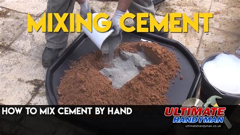 Can you make concrete by hand?