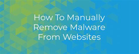 Can you manually delete malware?