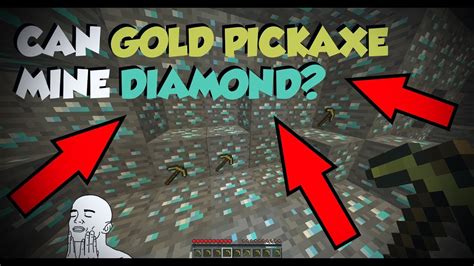 Can you mine diamond with gold?
