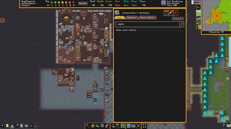Can you move a coffin in Dwarf Fortress?
