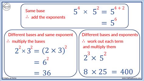 Can you multiply exponents with different bases?