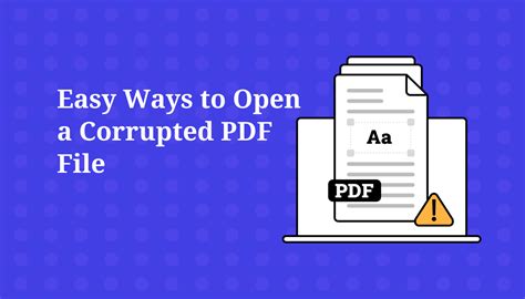 Can you open a corrupt PDF file?