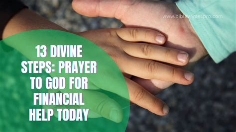 Can you pray to God for financial help?