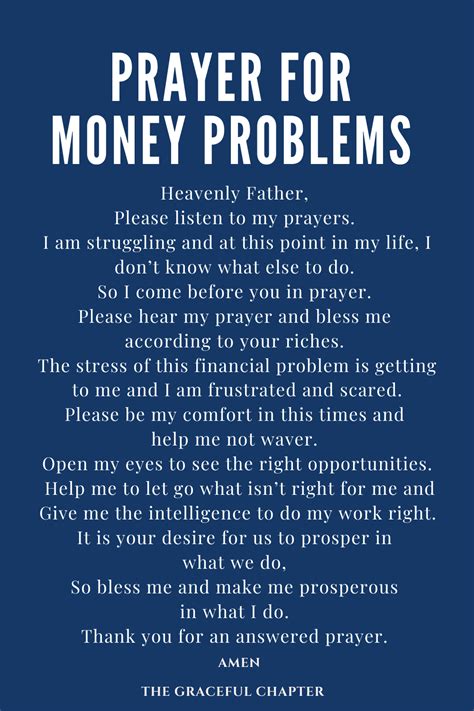 Can you pray to God for money?