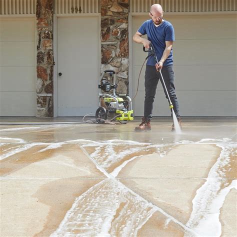 Can you pressure wash a driveway with just water?