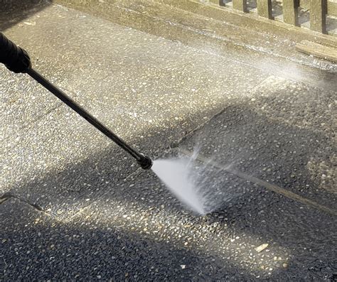 Can you pressure wash concrete with just water?