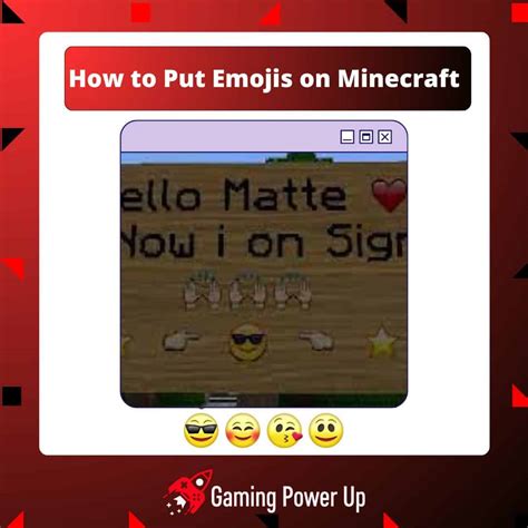 Can you put Emojis in Minecraft signs?