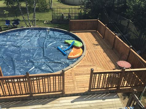 Can you put a deck around an above ground pool?