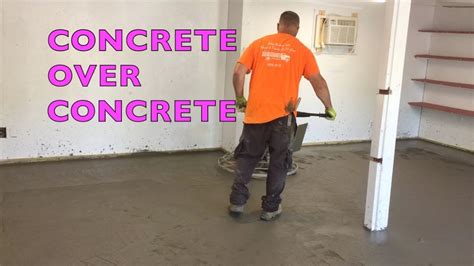 Can you put a thin layer of cement over concrete?