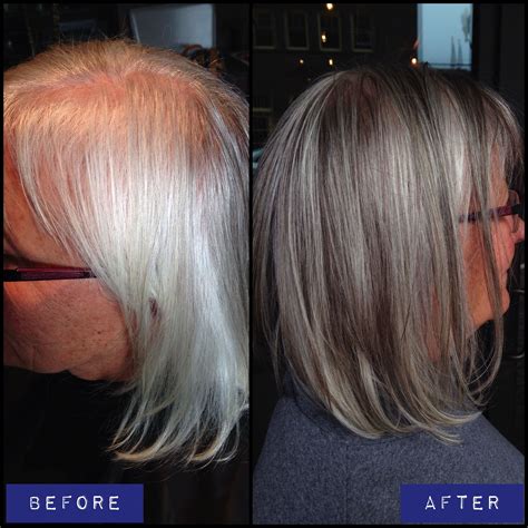 Can you put lowlights on gray hair?