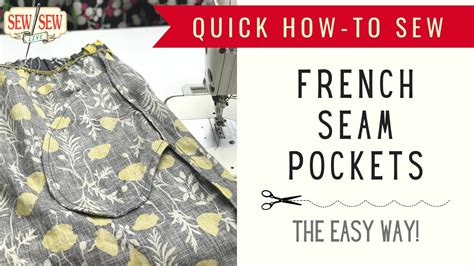 Can you put pockets in French seams?
