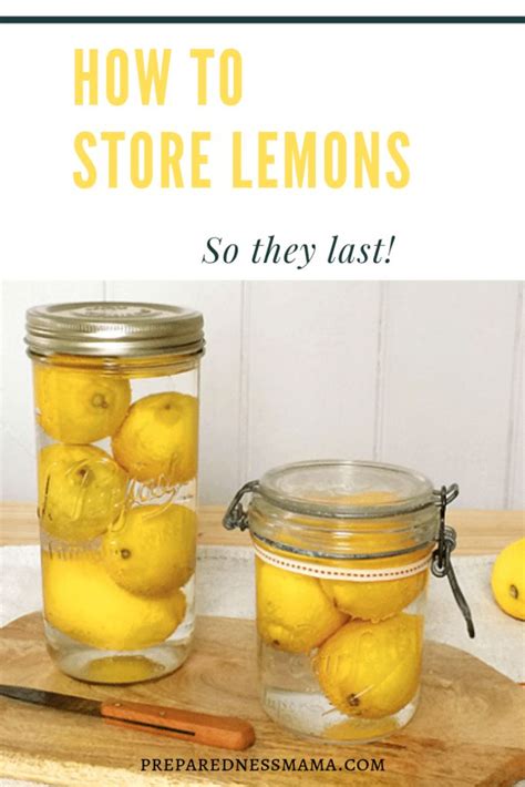 Can you really store lemons in water?