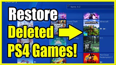 Can you recover deleted PS4 games?