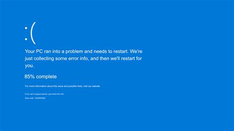 Can you recover from a blue screen of death?