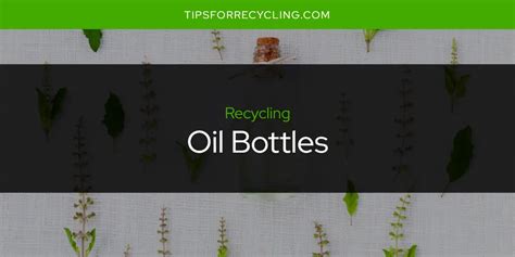 Can you recycle oil plastic?