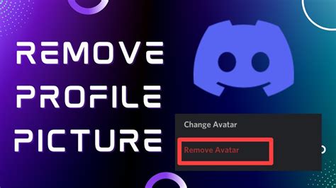 Can you remove an avatar from discord?