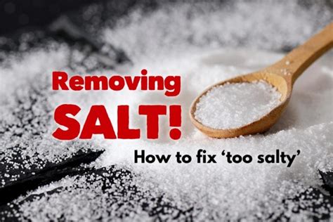 Can you remove salt from food?