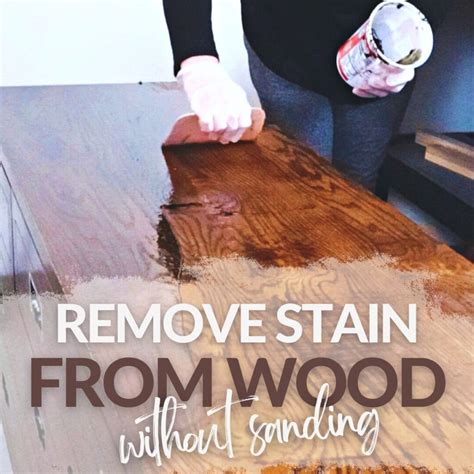 Can you remove stain from wood without sanding?