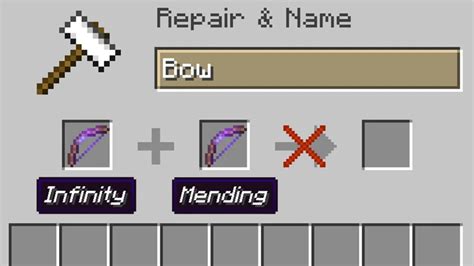 Can you repair infinity bow?
