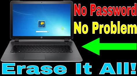 Can you reset a HP computer without password?