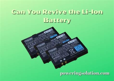 Can you revive a lithium ion battery?