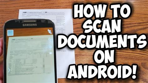 Can you scan documents on an Android phone?