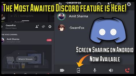 Can you screen share on Discord phone app?