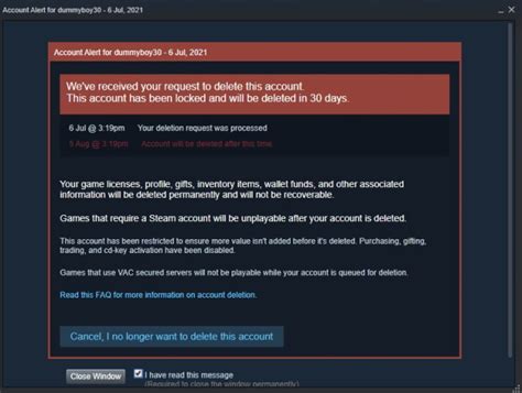 Can you see a deleted Steam account?