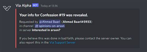 Can you see who wrote confessions on Discord?