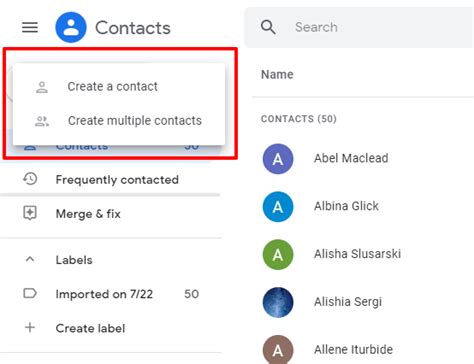 Can you see your phone contacts on Google?