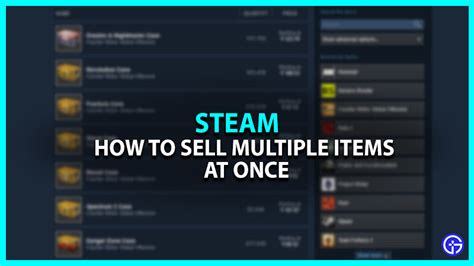 Can you sell multiple items on Steam?
