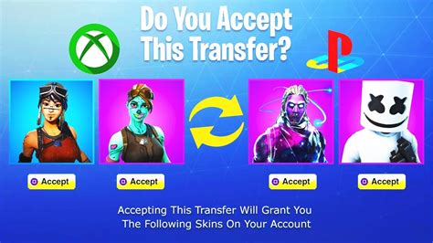Can you send Fortnite skins to another account?