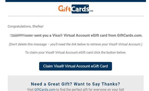 Can you send Visa gift card via email?