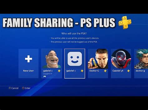 Can you share PS Plus through family management?